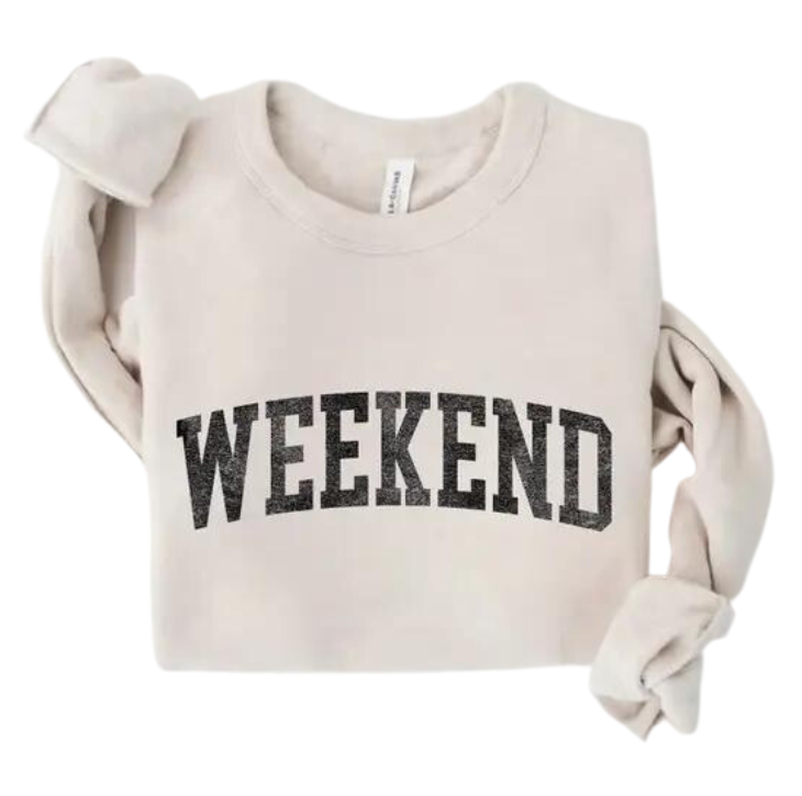 weekend crewneck sweatshirt
